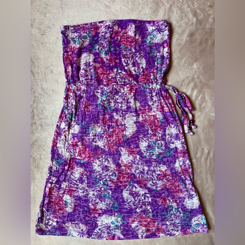 Large I love H81 strapless summer dress